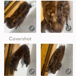 Mink fur wrap 18x16W inside 4”W & 1 extra =2‘Lx3.5W-4”